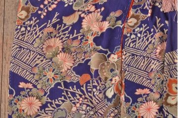 大正〜昭和初期　アンティーク　縮緬　被布(正絹着物)(R-044868)