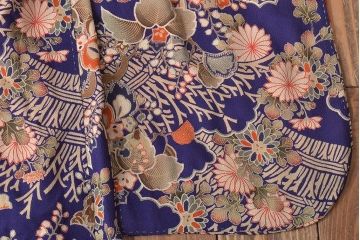 大正〜昭和初期　アンティーク　縮緬　被布(正絹着物)(R-044868)