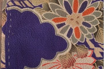 大正〜昭和初期　アンティーク　縮緬　被布(正絹着物)(R-044868)