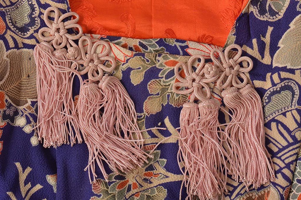 大正〜昭和初期　アンティーク　縮緬　被布(正絹着物)(R-044868)