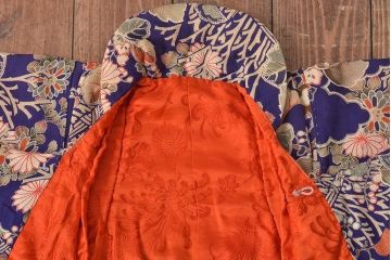 大正〜昭和初期　アンティーク　縮緬　被布(正絹着物)(R-044868)