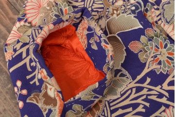 大正〜昭和初期　アンティーク　縮緬　被布(正絹着物)(R-044868)