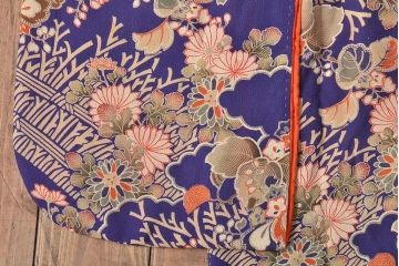 大正〜昭和初期　アンティーク　縮緬　被布(正絹着物)(R-044868)