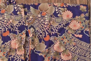 大正〜昭和初期　アンティーク　縮緬　被布(正絹着物)(R-044868)