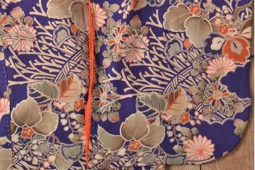 大正〜昭和初期　アンティーク　縮緬　被布(正絹着物)(R-044868)