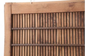 アンティーク建具　和製アンティーク　明治期　総ケヤキ材　存在感たっぷりの蔵戸(玄関戸、引き戸、建具)(R-044869)