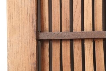 アンティーク建具　和製アンティーク　明治期　総ケヤキ材　存在感たっぷりの蔵戸(玄関戸、引き戸、建具)(R-044869)