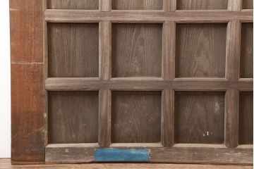 アンティーク建具　和製アンティーク　明治～大正期　総ケヤキ材　木目が味わい深い蔵戸　(R-044870)