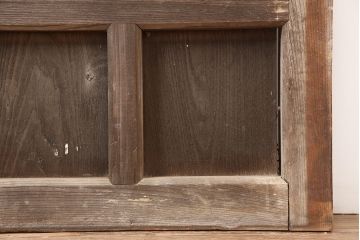 アンティーク建具　和製アンティーク　明治～大正期　総ケヤキ材　木目が味わい深い蔵戸　(R-044870)