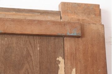 アンティーク建具　和製アンティーク　明治～大正期　総ケヤキ材　木目が味わい深い蔵戸　(R-044870)
