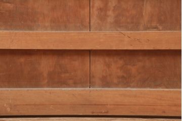 アンティーク建具　昭和初期　総ヒノキ材　特大サイズ　鉄格子入り!どっしりとした存在感のある蔵戸(玄関戸、引き戸、建具)(R-044871)