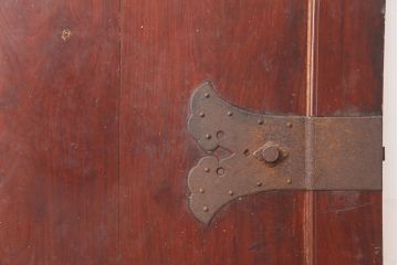 アンティーク建具　明治期　総ケヤキ材　テーブル加工にもおすすめの蔵戸(玄関戸、引き戸、建具)(R-044874)
