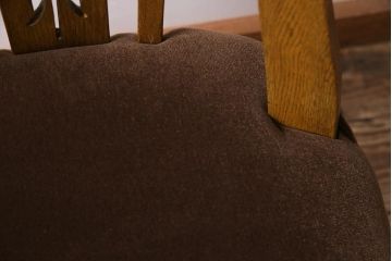 アンティーク家具　昭和中期　ナラ材　柔らかな雰囲気でかわいらしいドクターチェア(回転椅子)(R-044876)