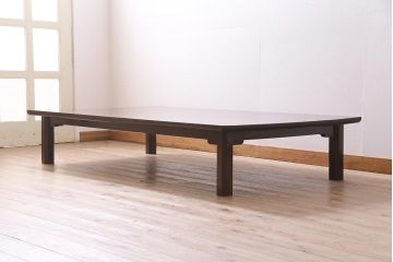ヴィンテージ家具　松本民芸家具　すっきりとした佇まいの上品な座卓(幅1800、ローテーブル、ビンテージ)(R-044886)