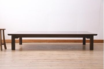 ヴィンテージ家具　松本民芸家具　すっきりとした佇まいの上品な座卓(幅1800、ローテーブル、ビンテージ)(R-044886)