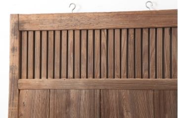 アンティーク建具　明治期　杉材の味わい深さが魅力の蔵戸(玄関戸、引き戸、建具)(R-044890)