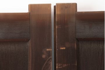 アンティーク建具　大正昭和初期　総ヒノキ材・一枚板　両開き　特大サイズ!古い木の質感が魅力の門扉一対(蔵戸、建具)(R-044891)