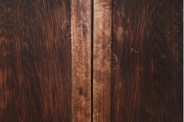 アンティーク建具　大正昭和初期　総ヒノキ材・一枚板　両開き　特大サイズ!古い木の質感が魅力の門扉一対(蔵戸、建具)(R-044891)