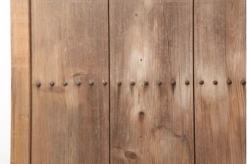 アンティーク建具　明治大正期　ヒノキ材　味わい深さが魅力の蔵戸(玄関戸、引き戸)(R-044892)