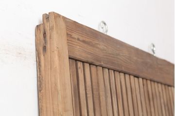 アンティーク建具　明治大正期　ヒノキ材　味わい深さが魅力の蔵戸(玄関戸、引き戸)(R-044892)