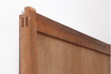 アンティーク建具　明治大正期　総ヒノキ材　亀甲金網　和の風情溢れる格子蔵戸(玄関戸、引き戸、建具)(R-044893)