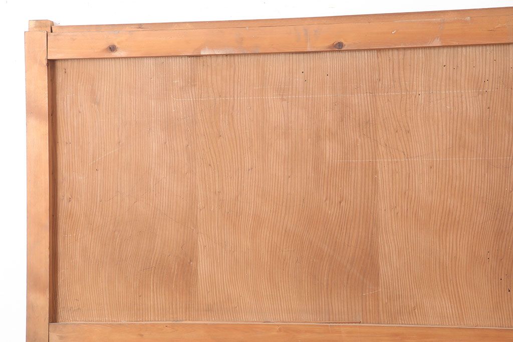 アンティーク建具　明治大正期　総ヒノキ材　亀甲金網　和の風情溢れる格子蔵戸(玄関戸、引き戸、建具)(R-044893)