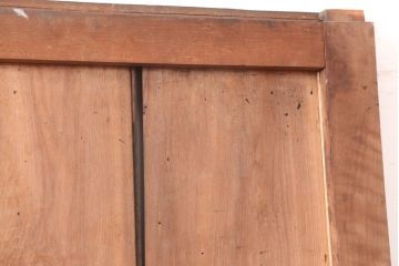 アンティーク建具　明治大正期　ヒノキ材の質感が情緒あふれる蔵戸(玄関戸、引き戸、建具)(R-044894)