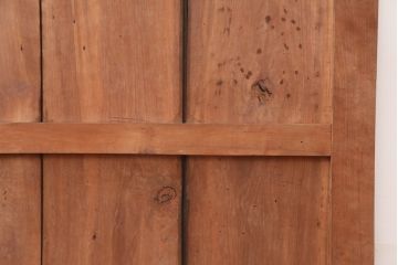 アンティーク建具　明治大正期　ヒノキ材の質感が情緒あふれる蔵戸(玄関戸、引き戸、建具)(R-044894)