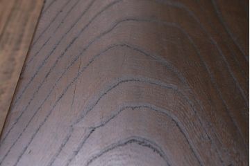 アンティーク家具　明治大正期　ケヤキ材　天板一枚板　引き出し付き　深みのある木味が魅力の文机(ローテーブル、座机)(R-044895)