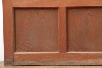 アンティーク建具　明治大正期　総ケヤキ材　重厚な和空間を演出する格子蔵戸(きつね格子、狐格子、建具、玄関戸、格子戸、マス目、升目)(R-044897)