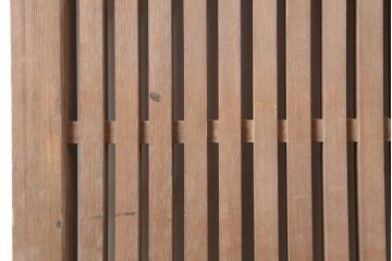 アンティーク建具　明治大正期　ヒノキ材の質感が味わい深い格子蔵戸(玄関戸、引き戸、建具)(R-044899)