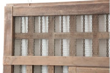 アンティーク建具　明治期　ヒノキ材製の古いくぐり戸(蔵戸、建具、玄関戸)(R-044901)