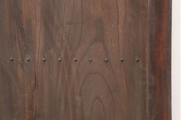 アンティーク建具　明治～大正期　総ケヤキ材　重厚感漂う格子蔵戸　(R-044903)