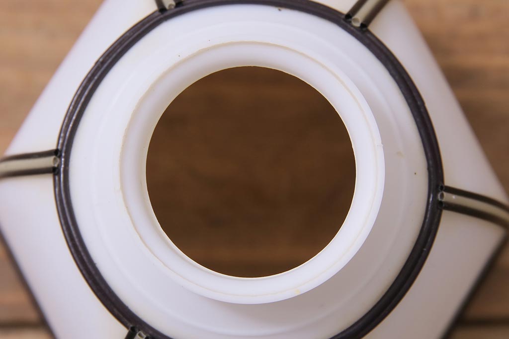 レトロ照明　セル巻　セルロイド装飾がおしゃれな和風ペンダントライト(天井照明、吊り下げ照明)(R-044906)