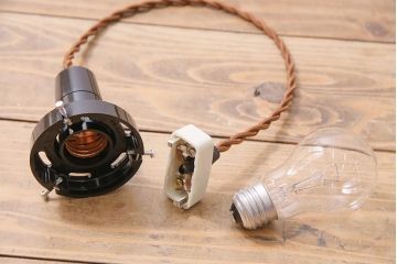 レトロ照明　セル巻　セルロイド装飾がおしゃれな和風ペンダントライト(天井照明、吊り下げ照明)(R-044906)