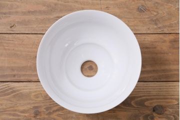 アンティーク家具　オールドノリタケ・則武(日陶)　ローズ(薔薇)　鮮やかな絵柄が目を引く電笠(天井照明、シェード)(R-044907)