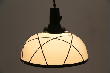 レトロ照明　ベークライト　セル巻　セルロイド装飾が魅力の和風ペンダントライト(天井照明、吊り下げ照明)(R-044908)