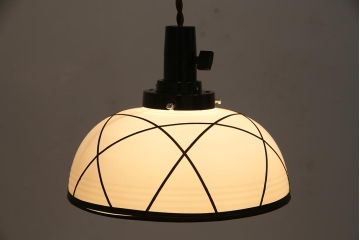 レトロ照明　ベークライト　セル巻　セルロイド装飾が魅力の和風ペンダントライト(天井照明、吊り下げ照明)(R-044908)