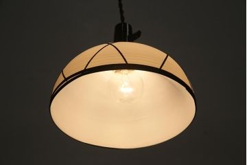 レトロ照明　ベークライト　セル巻　セルロイド装飾が魅力の和風ペンダントライト(天井照明、吊り下げ照明)(R-044908)