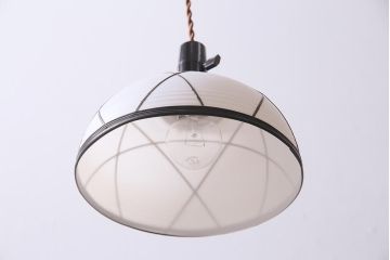 レトロ照明　ベークライト　セル巻　セルロイド装飾が魅力の和風ペンダントライト(天井照明、吊り下げ照明)(R-044908)