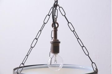 アンティーク照明　和製　リメイク　大正ロマン　オパールセントのハンギングボウル(天井照明、吊り下げ照明)(R-044909)