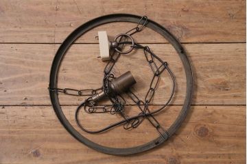 アンティーク照明　和製　リメイク　大正ロマン　オパールセントのハンギングボウル(天井照明、吊り下げ照明)(R-044909)