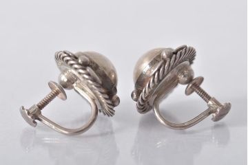 ヴィンテージアクセサリー　デンマーク　北欧　シルバー925　ジョージ・ジェンセン　NO.39B　ビンテージイヤリング(R-044917)