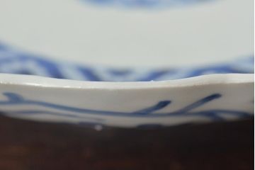 江戸期　古伊万里　大明成化年製　蛸唐草文　七寸皿2枚(変形皿、和食器)(R-044919)