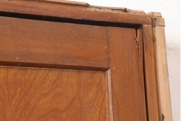 アンティーク建具　昭和中期　ガラス入りのデザインが魅力のドア(木製扉)(R-044922)