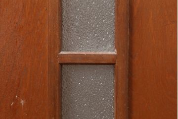 アンティーク建具　昭和中期　ガラス入りのデザインが魅力のドア(木製扉)(R-044922)