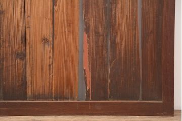 アンティーク建具　明治期　シンプルな板戸2枚セット(帯戸、引き戸、建具)(R-044923)