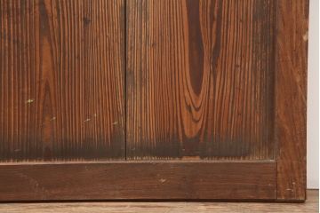 アンティーク建具　明治期　シンプルな板戸2枚セット(帯戸、引き戸、建具)(R-044923)