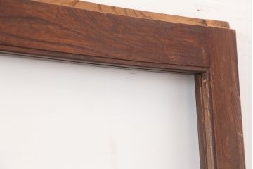 アンティーク建具　大正期　総ケヤキ材　大正ロマン香るお部屋におすすめなガラス戸4枚セット(引き戸、建具)(R-044924)
