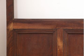 アンティーク建具　大正期　総ケヤキ材　大正ロマン香るお部屋におすすめなガラス戸4枚セット(引き戸、建具)(R-044924)
